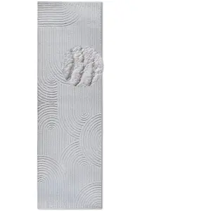 STUDIO DECO Tapis à poils longs relief crème 80x120cm pas cher