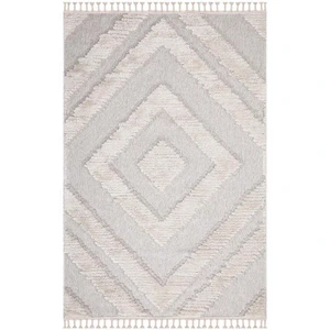 STUDIO DECO Tapis bohème chic à franges tressées crème 80x150cm pas cher