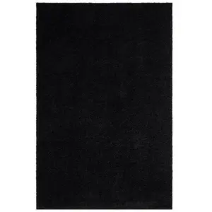 STUDIO DECO Tapis à poils longs SOFTY noir anthracite 150x150cm pas cher