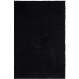 STUDIO DECO Tapis à poils longs SOFTY noir anthracite 120x170cm pas cher