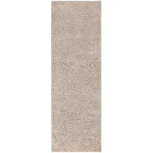 STUDIO DECO Tapis à poils longs SOFTY sable 80x300cm pas cher