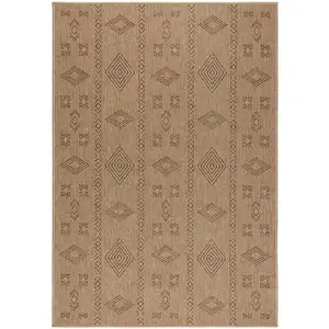 STUDIO DECO Tapis aspect jute beige et noir 140x200cm pas cher