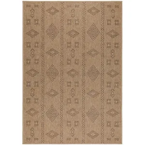 STUDIO DECO Tapis aspect jute beige et noir 200x290cm pas cher