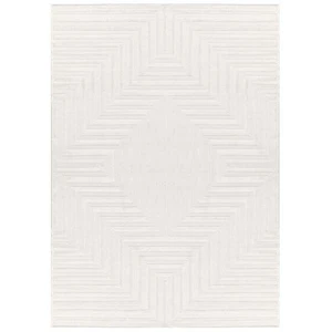 STUDIO DECO Tapis laineux à motif en relief Crème 140x200cm pas cher