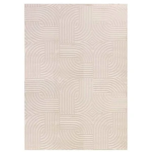 STUDIO DECO Tapis laineux à motif en relief Beige 140x200cm pas cher