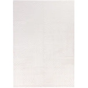 STUDIO DECO Tapis laineux à motif en relief Crème 160x230cm pas cher