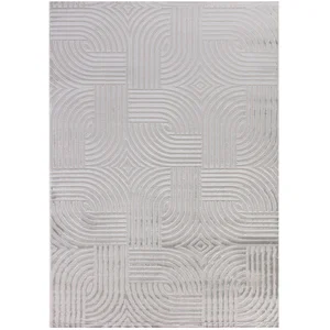 STUDIO DECO Tapis laineux à motif en relief Gris 160x230cm pas cher