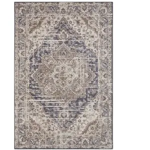 STUDIO DECO Tapis Vintage Oriental crème et bleu 200x280cm pas cher
