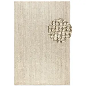 STUDIO DECO Tapis en Jute bouclé blanc Ivoire 160x230cm pas cher