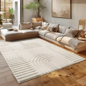 LIVUM Tapis à relief lena crème 280x370cm ART2803701121CREAM pas cher