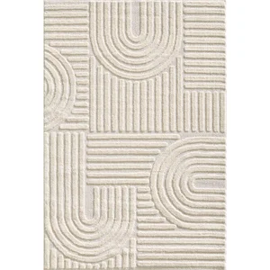 STUDIO DECO Tapis à relief crème 160x230cm pas cher