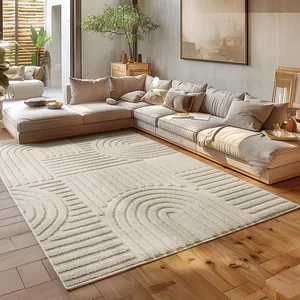 LIVUM Tapis à relief lena beige 280x370cm ART2803701121BEIGE pas cher