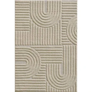 STUDIO DECO Tapis à relief beige 200x290cm pas cher