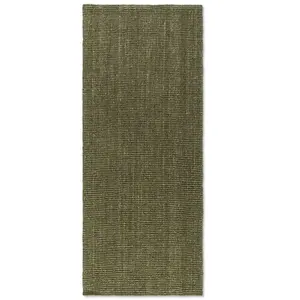 STUDIO DECO Tapis en Jute Bouclé JAIPUR Vert 80x200cm 80 x 200 cm pas cher
