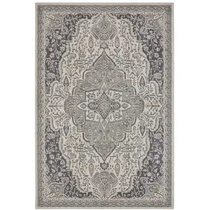STUDIO DECO Tapis Vintage Oriental crème et gris 240x340cm pas cher