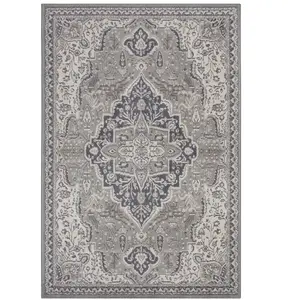 STUDIO DECO Tapis Vintage Oriental gris et crème 240x340cm pas cher