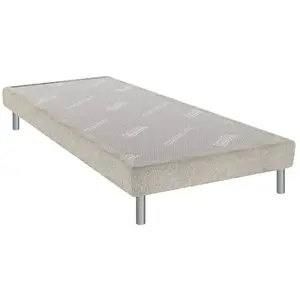 Dunlopillo Sommier Bellini beige 15 cm avec pieds 120x190 pas cher