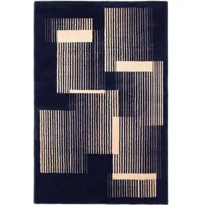 Tapis 100x150 cm ADAM coloris bleu pas cher