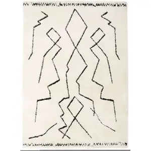 Tapis 120x170cm ROCHA coloris blanc pas cher