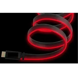 ONIVERSE - Cable HDMI LED 8K 2m - Rouge (Multiplateforme) pas cher