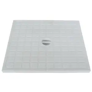 Couvercle piéton - JARDIBOUTIQUE - 30x30 cm - PVC - Gris - Évacuation pas cher