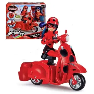 Comparateur de prix : Bandai Scooter Miraculous Switch'n go + poupée articulée Ladybug