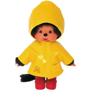 Peluche Monchhichi - BANDAI - Ciré Iconique Jaune - 20 cm pas cher