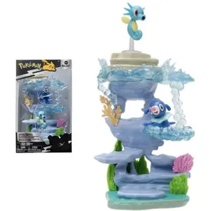 Pokémon - Pack environnement sous-marin avec figurines Otaquin et Hypo...
