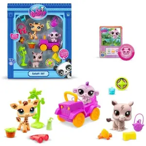 Bandai - Littlest Pet Shop - Pack Safari - 3 animaux et accessoires - BF00524 pas cher