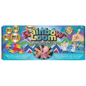 Comparateur de prix : Rainbow Loom Original - Bandai - Métier à tisser avec 600 élastiques - CD00001