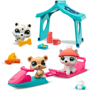 Bandai Pack A Theme 3 Pets - - Littlest Pet Shop Neige - Animaux Et Accessoires pas cher