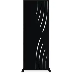 Panneau décoratif VELETA noir H.160cm motifs côté droit