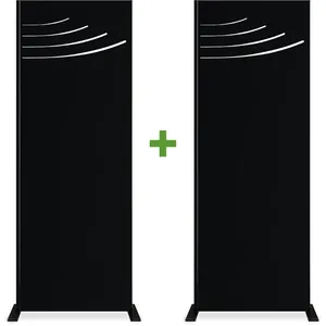 Casanoov - Lot de 2 panneaux décoratifs veleta Noir H.160cm motifs sur... pas cher
