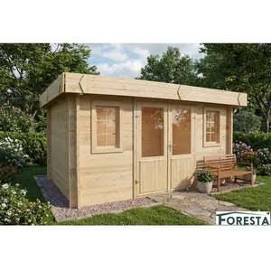 Abri Épicéa massif - Madriers 42 mm Surface extérieure 1640 m2 Toit pl... pas cher
