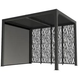 Comparateur de prix : Pergola bioclimatique 7.20m² gris anthracite Habrita per24r30mbi
