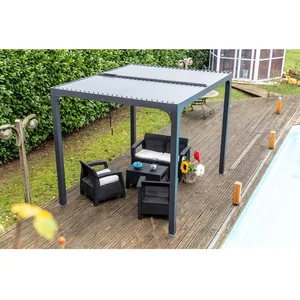 Comparateur de prix : HABRITA Pergola bioclimatique - Autoportée - Aluminium - 240x300cm  