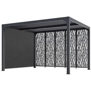 Comparateur de prix : Pergola bioclimatique 10.80m² gris anthracite Habrita per36m30rbi