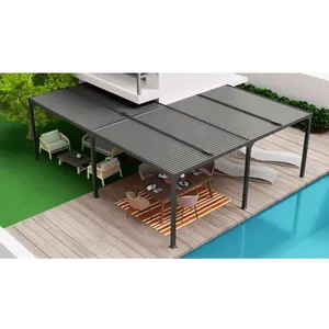 Comparateur de prix : HABRITA Pergola bioclimatique XXL, 32,63 m2, ALUMINIUM, en "L"