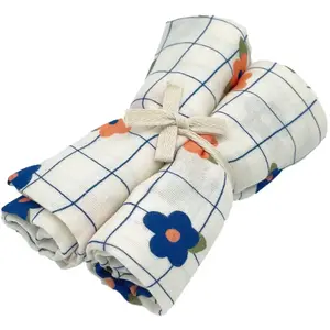 Milinane - Langes Gaspard - Set de 2 Bleu 70x70 pas cher