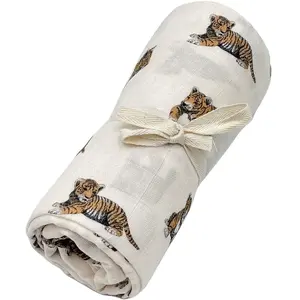 Milinane - Lange en mousseline de coton Blanc 110x110 pas cher