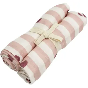 Milinane - Lange Gaspard Rose pâle 70x70 pas cher