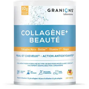 Comparateur de prix : Laboratoire des Granions Collagène+ Beauté Peau Cheveux, Collagène Marin Biotine,Tropical 216g 