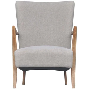 Signature Fauteuil en chêne massif avec assise en lin - L66 cm pas cher