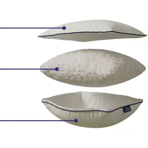 Many Reasons - Set 2 Oreillers en coton Flex ajustable en hauteur et dureté blancs 50x70 cm