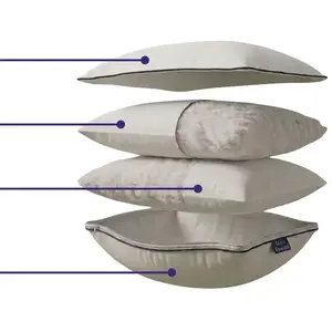 Many Reasons - Set 2 Oreillers en coton Original blancs 60x60 cm pas cher