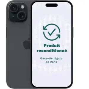 Smartphone APPLE iPhone 15 Noir 128Go Batterie Neuve pas cher