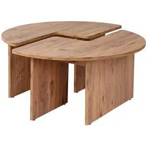 Concept Usine AZUS - Table basse ronde duo pin atlantique 90cm pas cher
