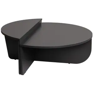 CONCEPT USINE Table basse ronde podium anthracite 90cm vari pas cher