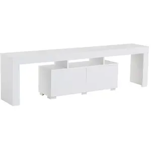 CONCEPT USINE Meuble tv avec placards blanc 180cm baso pas cher