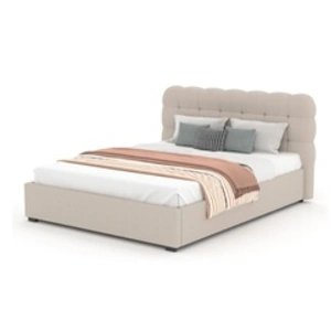Comparateur de prix : Lit nuage avec coffre de rangement 160x200cm en velours beige dallas
